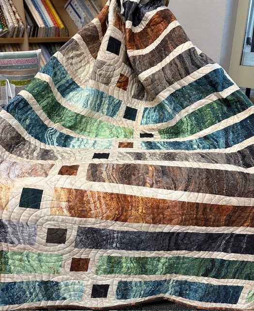 Staggered Strips Stonehenge Ombre Quilt Kit