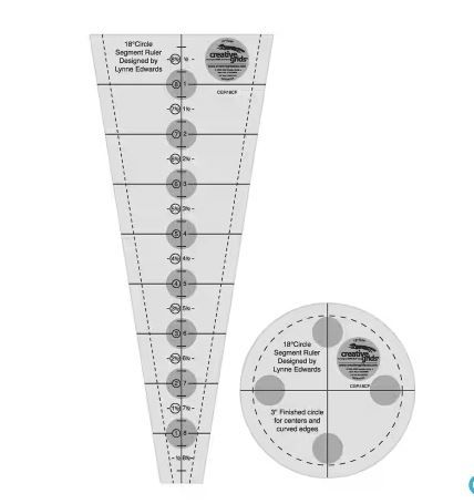 Creative Grids 18 Degree Dresden Plate Ruler CGR18CF