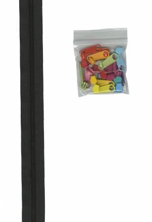 ByAnnie Zippers by the Yard 4 yards ZIPYD-105MUL Black Multi