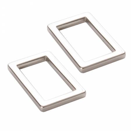 ByAnnie Rectangle Ring Flat 1" Set of Two HAR1RRNTWO Nickel