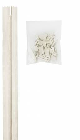 ByAnnie Zippers by the Yard 4 yards ZIPYD-100 White