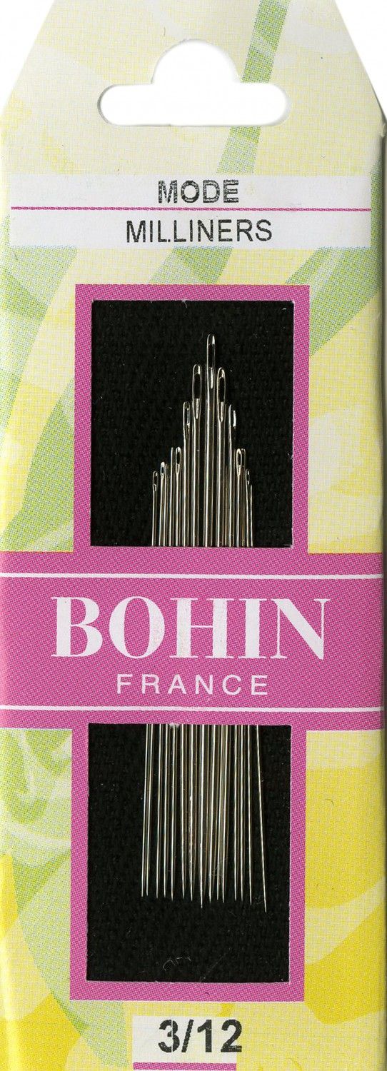 Bohin Assorted Milliners Straw Needles Size 3/12, 15ct, 00669