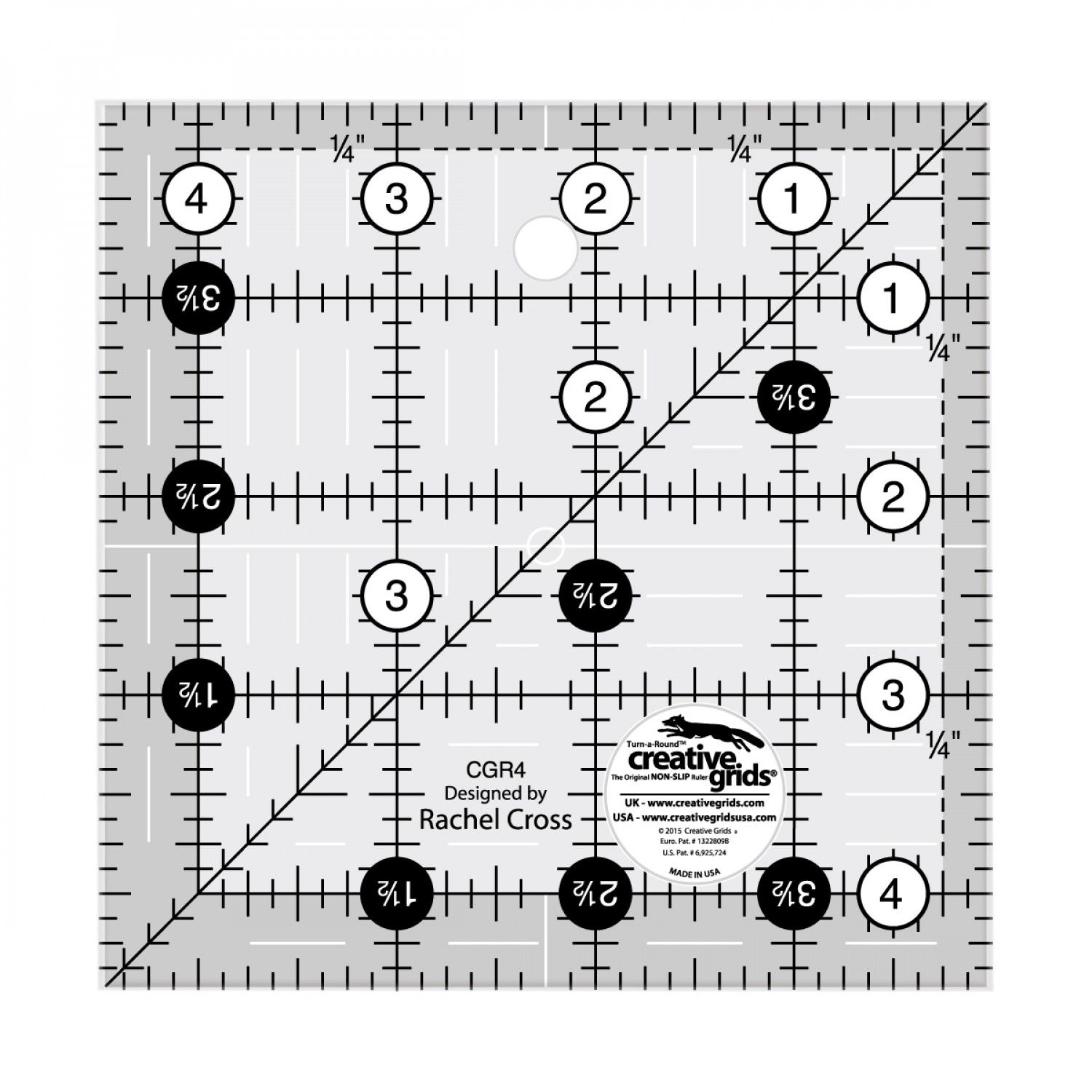 Creative Grids 4.5" Square Ruler CGR4