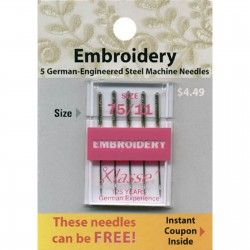 Klasse Embroidery Needles Size 75/11 TACAA510875