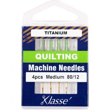 Klasse Titanium Quilting Needles 80/12 4 ct