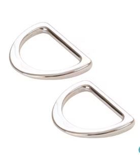 ByAnnie D Ring Flat 1" Set of 2 HAR1DRNTWO Nickel