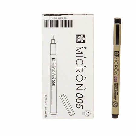 Sakura Of America Pigma Micron Pen Black .20 mm Size 005 XSDK00549