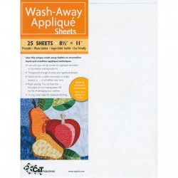 C&amp;T Publishing Wash Away Applique Sheets 15 count 20122