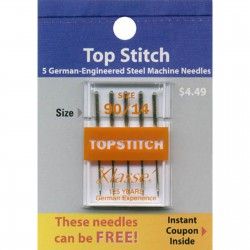 Klasse Topstitch Needles Size 90/14 6 Count package TACAA5118-090