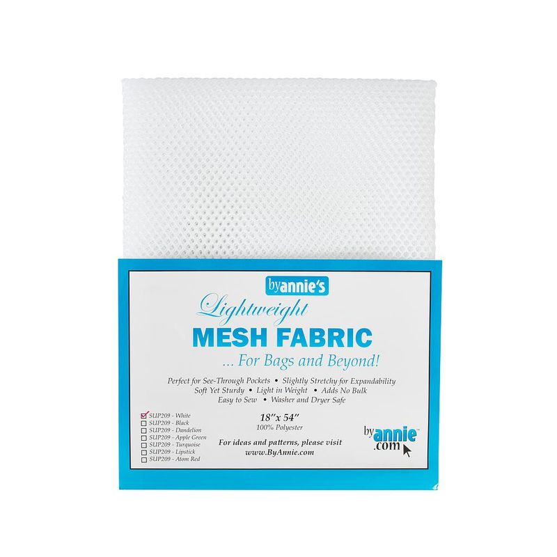 ByAnnie Lightweight Mesh Fabric 18" x 54" SUP209 WH