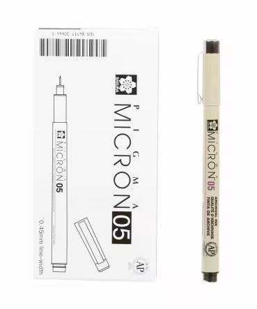 Pigma Micron Pen Black .45mm Size 05 # XSDK0549