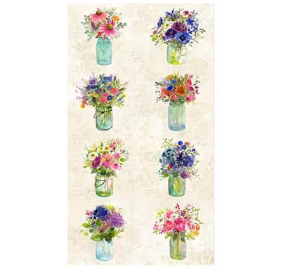 Clothworks Garden Fresh Y4254-55 Digital Panel Multi Color