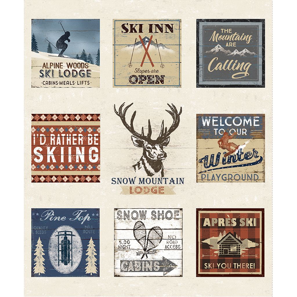 Clothworks Snow Mountain Digital Panel Y4206-55 Multi Color