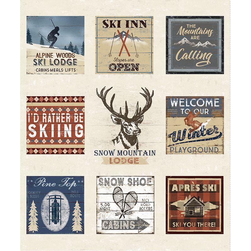 Clothworks Snow Mountain Digital Panel Y4206-55 Multi Color