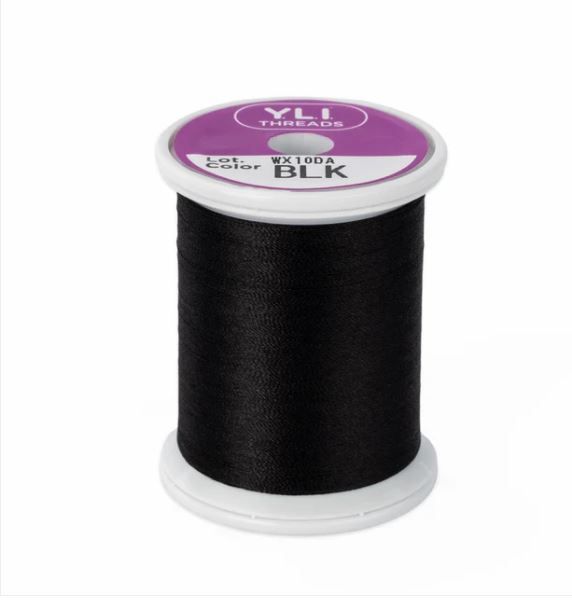 YLI 100 wt Filament Silk Thread 200 meters 202-10-BLK