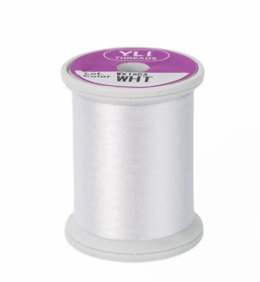 YLI 100 wt Filament Silk Thread 200 meters 202-10-WHT