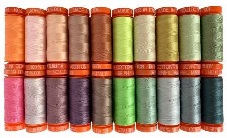 Aurifil Neon and Neutrals Thread Collection by Tula Pink TP50EC20