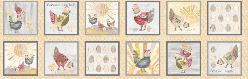 P&amp;B Textiles Chicken Scratch CSCR 5720 Y Panel