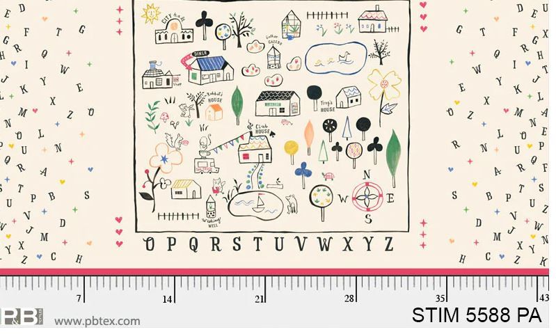 P&amp;B Textiles Story Time Panel STIM 05588 PA