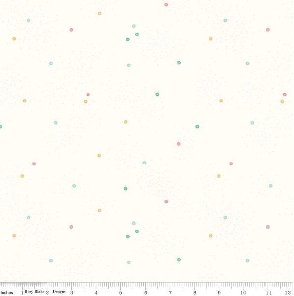 Riley Blake Designs Dainty Daisy C700 Cloud Vintage Pastels