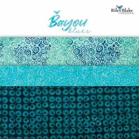 Riley Blake Batiks Bayou Blues Rolie Polie RP BYUBLS 40