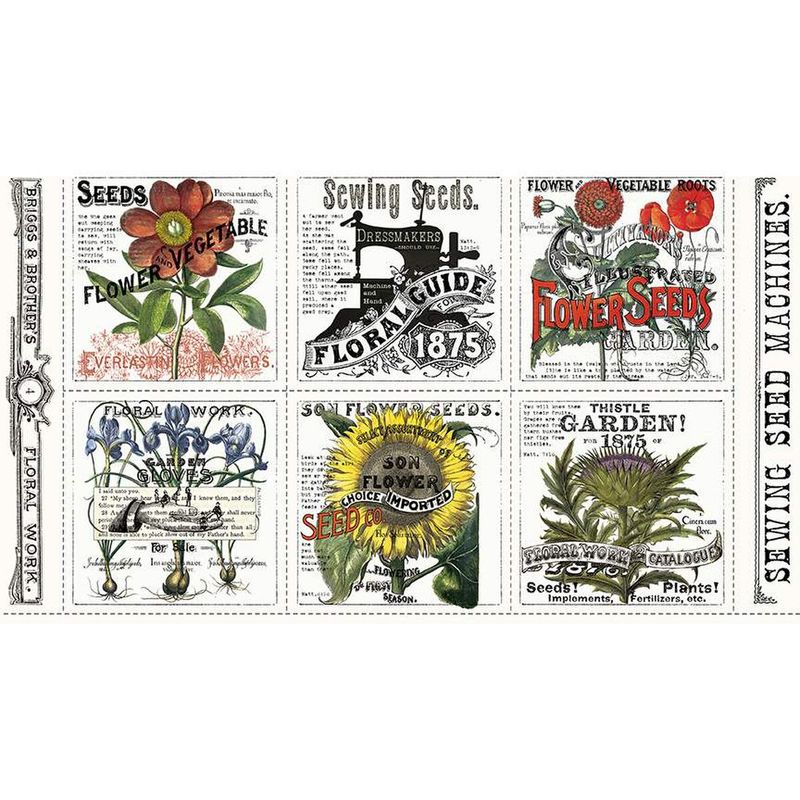 Riley Blake Sewing Seeds III Garden Patch Panel PD15681-Panel