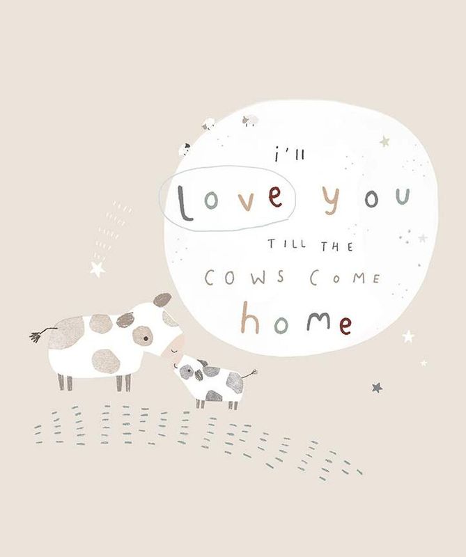 Riley Blake Till the Cows Come Home Flannel Panel FP16115-Ash