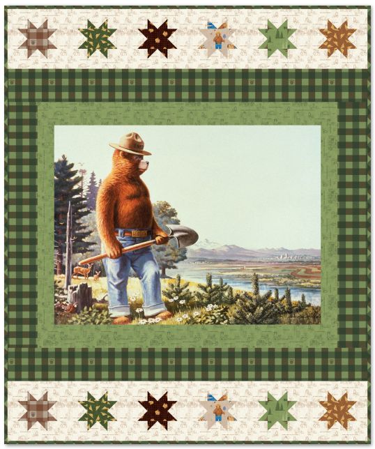 Friends of Smokey Bear Panel Quilt Kit