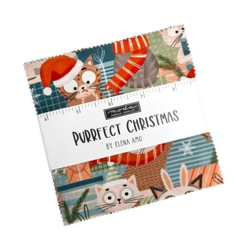 Moda Fabrics Purrfect Christmas Charm Pack 39040PP