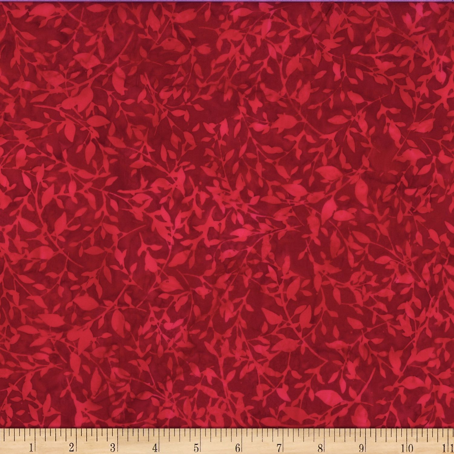 Bali Batik Leafy X2617 78 Scarlet