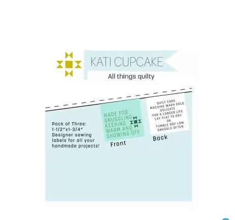 Kati Cupcake Sew in Labels KC255 Made for Snuggling