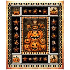 QT Fabrics Jeepers Creepers Panel 31007 O Orange