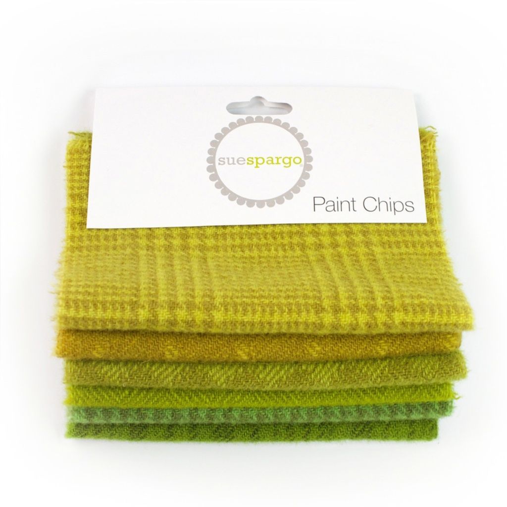 Sue Spargo 5"x5" Textural Paint Chips TPCWB_04 Green