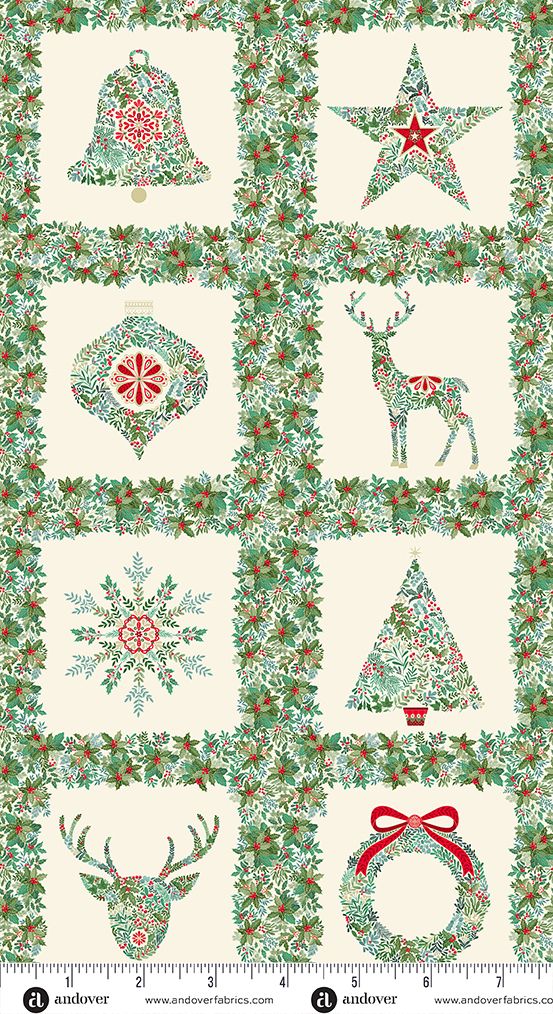 Makower UK Good Tidings MU-111-Q Cream