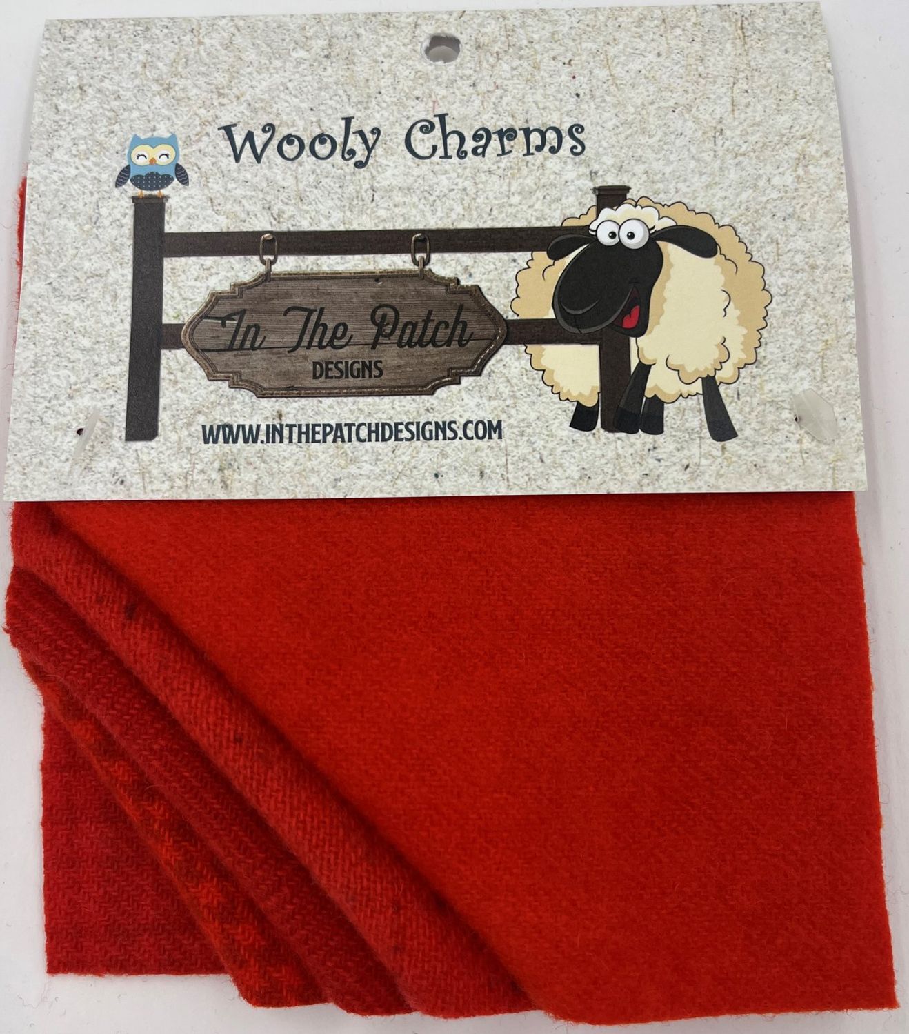 In The Patch Designs Wooly Charms Red Orange