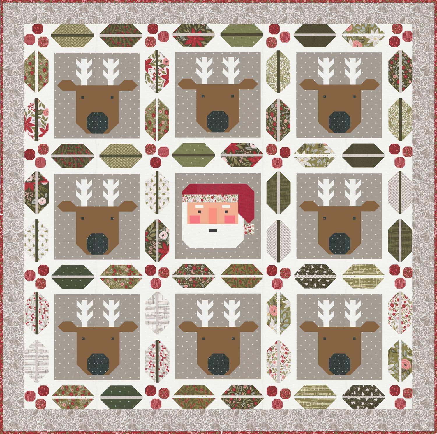 Christmas Crew Berry &amp; Pine Quilt Kit