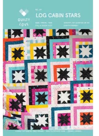 Quilty Love Log Cabin Stars Pattern QLP149