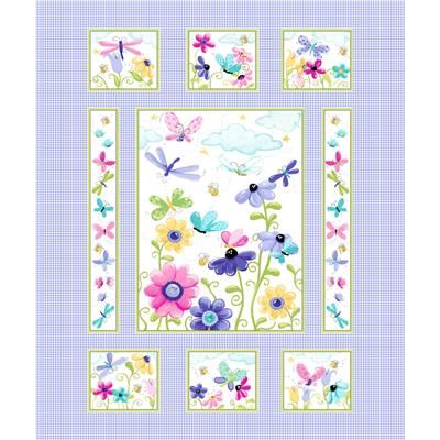 Clothworks Flutter the Butterfly Panel SB20265-620 Lilac