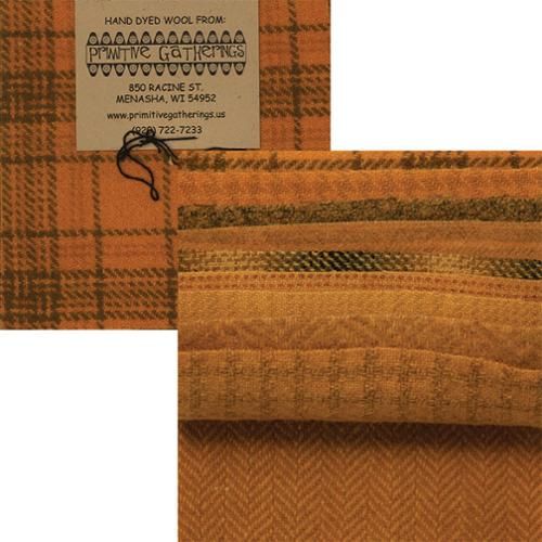 Primitive Gatherings Wool 5" Charm PRI 6020 Squash