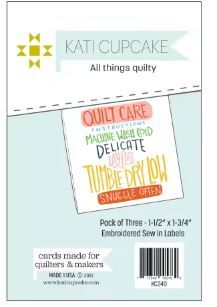 Kati Cupcake Quilty Instructions Sew In Labels KC240