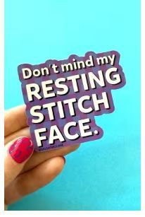 Resting Stitch Face Sticker SASSStick-RSF