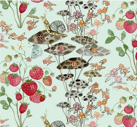 Garden Snails Forest Fruits Quilt Kit