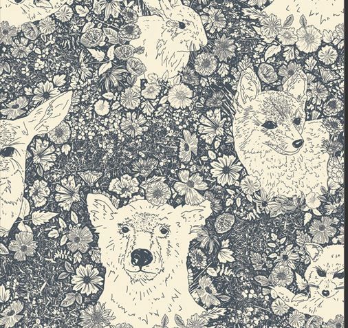 Art Gallery Fabrics Wandering With Bear in Flannel F-23869