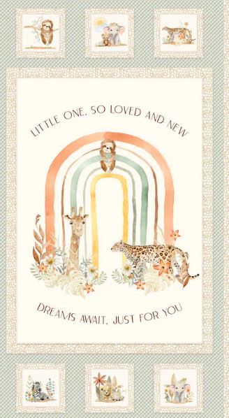 P&amp;B Textiles Mini Menagerie MMEN 6115 PA Panel