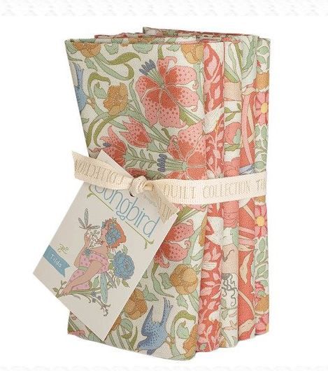 Tilda Fabrics Songbird Fat Quarter Bundle TIL300252 Coral