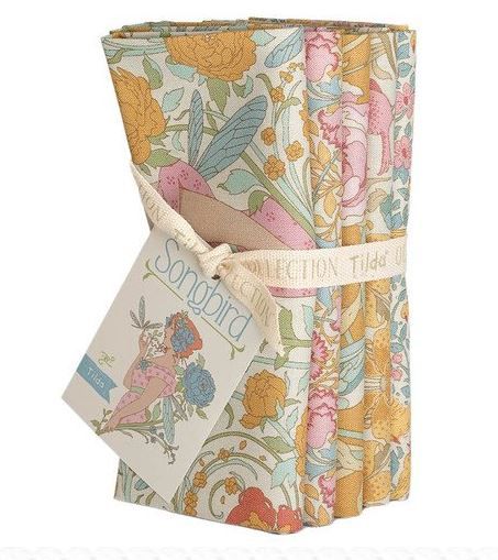 Tilda Fabrics Songbird Fat Quarter Bundle TIL300255 Yellow