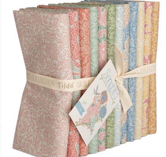 Tilda Fabrics  Songbird Blenders Fat Quarter Bundle TIL300256 Lila