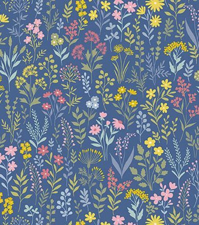 Makower UK Petite Fleur UK MU-180-B Blue