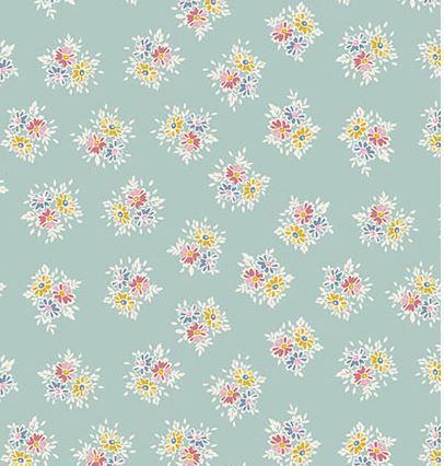 Makower UK Petite Fleur MU-184-T Teal