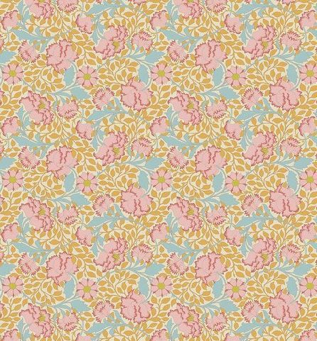 Tilda Fabrics Songbird  TIL100658 Mustard